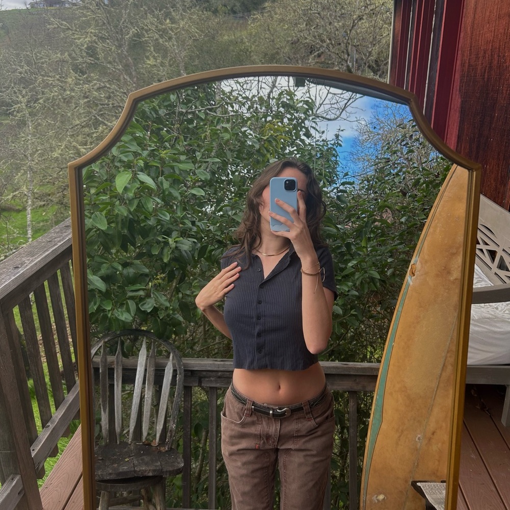 Abercrombie & Fitch Black Ribbed Top